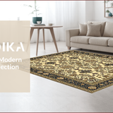 Ultra Soft Area Rug, Non Slip, Stain Resistant, Washable Area Rugs for Living Room, Bedroom, Luxurious Soft Monochrome Style(Beige)