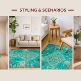 Lush Earthy Tones with Medallions(Blue)