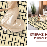 Ultra Soft Area Rug, Non Slip, Stain Resistant, Washable Area Rugs for Living Room, Bedroom, Elegant Beige Diamond Arrangement(Beige)