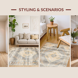 Chic Monochrome Medallion Accent(Beige)