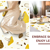 Ultra Soft Area Rug, Non Slip, Stain Resistant, Washable Area Rugs for Living Room, Bedroom, Serene Whimsical Botanical Aesthetic(Yellow)