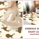 Ultra Soft Area Rug, Non Slip, Stain Resistant, Washable Area Rugs for Living Room, Bedroom, Fluffy Faux Deer Fur(Beige)