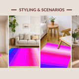 Dynamic Rainbow Wave Composition(Pink)