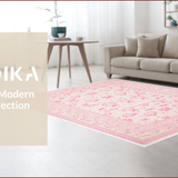 Ultra Soft Area Rug, Non Slip, Stain Resistant, Washable Area Rugs for Living Room, Bedroom, Charming Pastel Bow Aesthetic(Pink)
