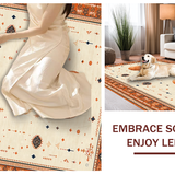 Ultra Soft Area Rug, Non Slip, Stain Resistant, Washable Area Rugs for Living Room, Bedroom, Lively Tropical Trellis Artistry(Orange)