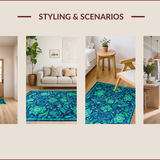 Vibrant Circular Textured Motif(Blue)
