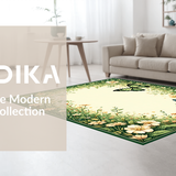 Ultra Soft Area Rug, Non Slip, Stain Resistant, Washable Area Rugs for Living Room, Bedroom, Vibrant Butterfly Botanical Print(Beige)