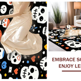 Ultra Soft Area Rug, Non Slip, Stain Resistant, Washable Area Rugs for Living Room, Bedroom, Playful Black and White Design(Black)