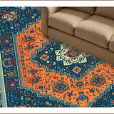 Ultra Soft Area Rug, Non Slip, Stain Resistant, Washable Area Rugs for Living Room, Bedroom, Vintage Boho Sky Home Office Non-Shedding Carpet(Blue)