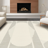 Ultra Soft Area Rug, Non Slip, Stain Resistant, Washable Area Rugs for Living Room, Bedroom, Sleek Neutral Toned Design(Beige)