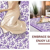 Ultra Soft Area Rug, Non Slip, Stain Resistant, Washable Area Rugs for Living Room, Bedroom, Vibrant Plush Shag Patterned Charm(Purple)
