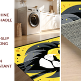 Ultra Soft Area Rug, Non Slip, Stain Resistant, Washable Area Rugs for Living Room, Bedroom, Charming Childlike Illustration Rug(Yellow)