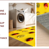 Ultra Soft Area Rug, Non Slip, Stain Resistant, Washable Area Rugs for Living Room, Bedroom, Yellow Fruit-Themed Bedroom Water Absorbent Mat(Yellow)