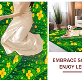 Ultra Soft Area Rug, Non Slip, Stain Resistant, Washable Area Rugs for Living Room, Bedroom, Funky Nature-Infused Decor(Green)