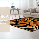 Ultra Soft Area Rug, Non Slip, Stain Resistant, Washable Area Rugs for Living Room, Bedroom, Bold Earthy Tiger Stripe Aesthetic(Brown)