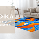 Chic Contemporary Abstract Design(Blue)