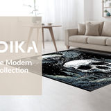 Ultra Soft Area Rug, Non Slip, Stain Resistant, Washable Area Rugs for Living Room, Bedroom, Edgy Halloween Themed Decor(Gray)