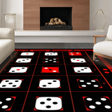 Ultra Soft Area Rug, Non Slip, Stain Resistant, Washable Area Rugs for Living Room, Bedroom, Bold Y2K Inspired Floor Design(Red)