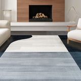 Ultra Soft Area Rug, Non Slip, Stain Resistant, Washable Area Rugs for Living Room, Bedroom, Rustic Textured Neutral Palette(Gray)