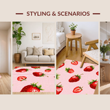 Cheerful Green Strawberry Motif(Pink)