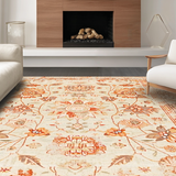 Ultra Soft Area Rug, Non Slip, Stain Resistant, Washable Area Rugs for Living Room, Bedroom, Charming Boho-Inspired Plaid Design(Beige)