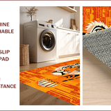 Ultra Soft Area Rug, Non Slip, Stain Resistant, Washable Area Rugs for Living Room, Bedroom, High Pile Animal Print Bathroom Accent Carpet(Orange)