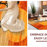 Ultra Soft Area Rug, Non Slip, Stain Resistant, Washable Area Rugs for Living Room, Bedroom, Bold Orange and Brown Palette(Orange)