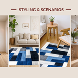Trendy Abstract Patterned Decor(Blue)