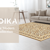 Ultra Soft Area Rug, Non Slip, Stain Resistant, Washable Area Rugs for Living Room, Bedroom, Sophisticated Neutral Animal Design(Beige)