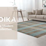 Ultra Soft Area Rug, Non Slip, Stain Resistant, Washable Area Rugs for Living Room, Bedroom, Chic Abstract Textured Pattern(Brown)