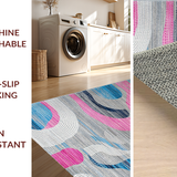 Ultra Soft Area Rug, Non Slip, Stain Resistant, Washable Area Rugs for Living Room, Bedroom, Eclectic Color Splash Design(Gray)