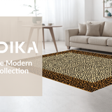 Ultra Soft Area Rug, Non Slip, Stain Resistant, Washable Area Rugs for Living Room, Bedroom, Contemporary Animal Pattern Fusion(Beige)