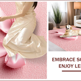 Ultra Soft Area Rug, Non Slip, Stain Resistant, Washable Area Rugs for Living Room, Bedroom, scalloped bow microfiber(Pink)