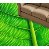 Ultra Soft Area Rug, Non Slip, Stain Resistant, Washable Area Rugs for Living Room, Bedroom, Botanical Low Pile Bathroom Mat Nature-Inspired Design(Green)