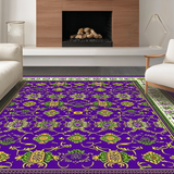 Whimsical Purple and Gold Medallion(Purple)