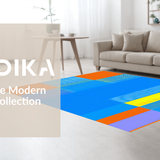 Vibrant Rainbow Geometric Design(Blue)