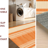 Ultra Soft Area Rug, Non Slip, Stain Resistant, Washable Area Rugs for Living Room, Bedroom, Contemporary Plush Orange Aesthetic(Orange)