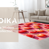 Ultra Soft Area Rug, Non Slip, Stain Resistant, Washable Area Rugs for Living Room, Bedroom, Quirky Cherry Inspired Rug(Red)