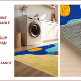 Ultra Soft Area Rug, Non Slip, Stain Resistant, Washable Area Rugs for Living Room, Bedroom, Sea Animals Kids Playroom(Blue)