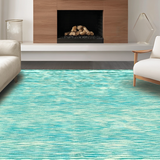 Ultra Soft Area Rug, Non Slip, Stain Resistant, Washable Area Rugs for Living Room, Bedroom, Stylish Mint Green Geometric Touch(Blue)