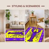 Ultra Soft Area Rug, Non Slip, Stain Resistant, Washable Area Rugs for Living Room, Bedroom, Transitional Bright Carnival Palette(Purple)