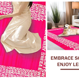Ultra Soft Area Rug, Non Slip, Stain Resistant, Washable Area Rugs for Living Room, Bedroom, Bold Energetic Funky Vibes(Red)