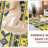 Ultra Soft Area Rug, Non Slip, Stain Resistant, Washable Area Rugs for Living Room, Bedroom, Vintage Distressed Kitchen Entryway Rug(Yellow)