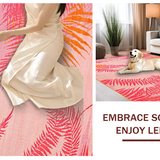Ultra Soft Area Rug, Non Slip, Stain Resistant, Washable Area Rugs for Living Room, Bedroom, Sophisticated Colorful Nature Pattern(Pink)
