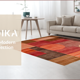 Ultra Soft Area Rug, Non Slip, Stain Resistant, Washable Area Rugs for Living Room, Bedroom, Vibrant Modern Artistic Expression(Red)