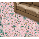 Ultra Soft Area Rug, Non Slip, Stain Resistant, Washable Area Rugs for Living Room, Bedroom, Chic Pastel Floral Arrangement(Pink)