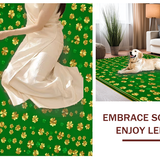 Ultra Soft Area Rug, Non Slip, Stain Resistant, Washable Area Rugs for Living Room, Bedroom, Rustic Four-Leaf Clover Motif(Green)