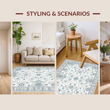 Whimsical Grey Trellis(Ivory)
