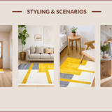 Chic Gray Yellow Geometric Fusion(Yellow)