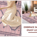 Ultra Soft Area Rug, Non Slip, Stain Resistant, Washable Area Rugs for Living Room, Bedroom, Vibrant Modern Diamond Geometry(Pink)